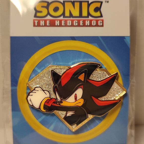 Sonic The Hedgehog Golden Series Enamel Pins Full Set Of 7 Chaos Emerald Badges - Picture 5 of 8